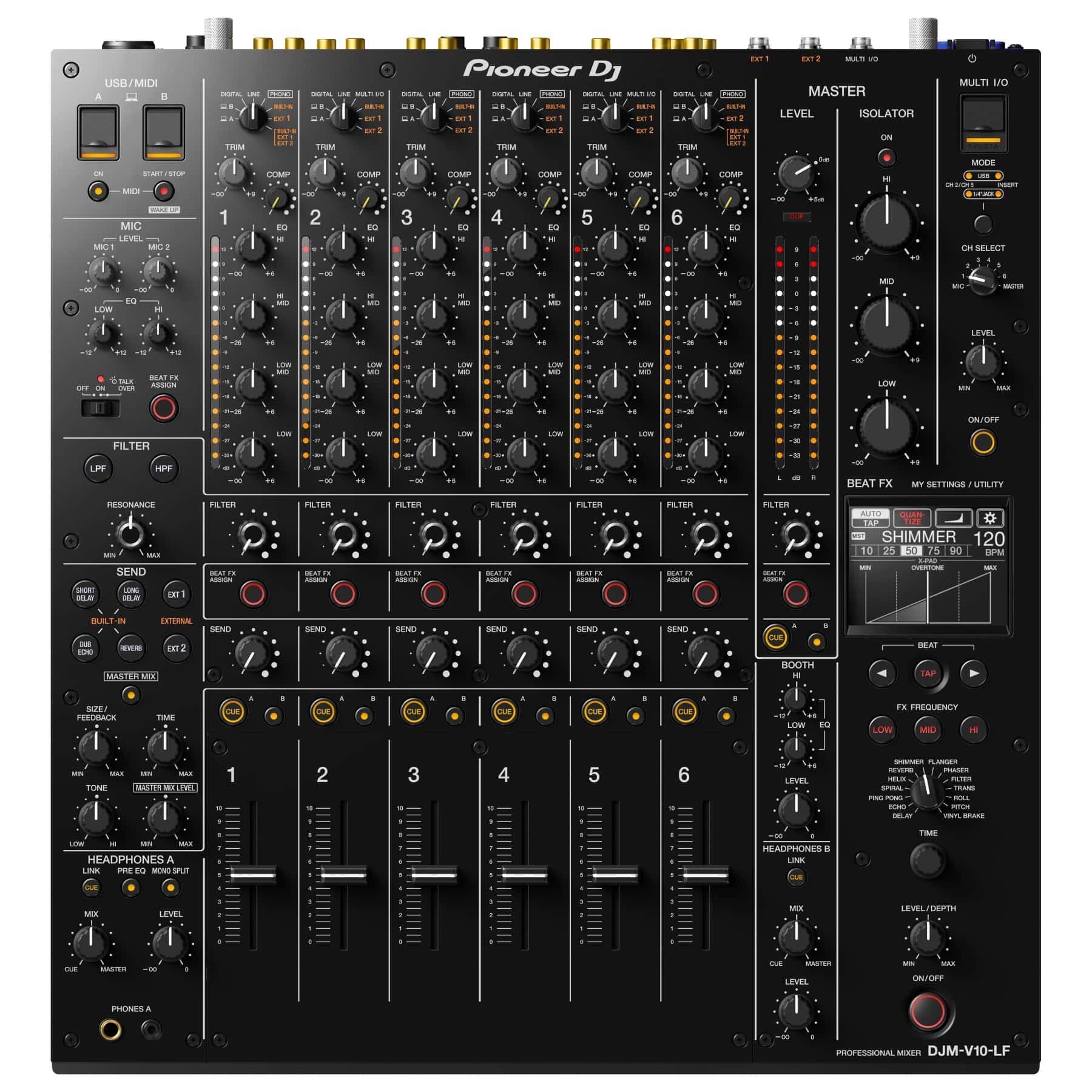Pioneer DJ DJM-V10-LF 6-channel DJ Mixer top