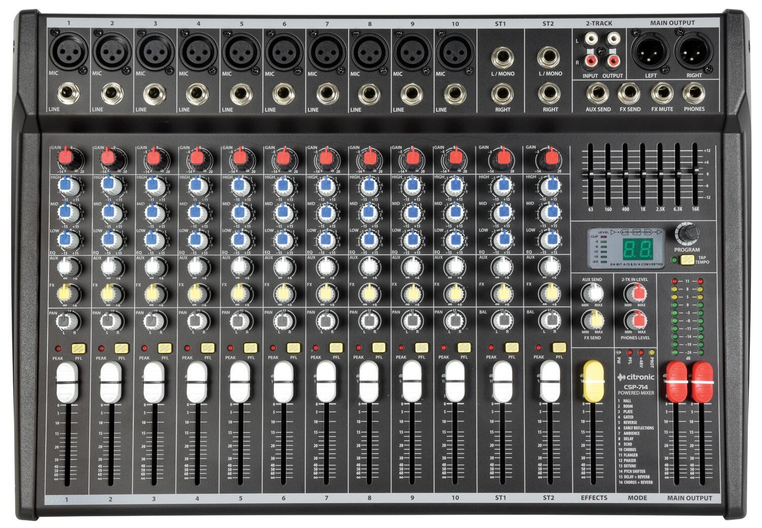 Citronic CSP-714 powered mixer 700W top