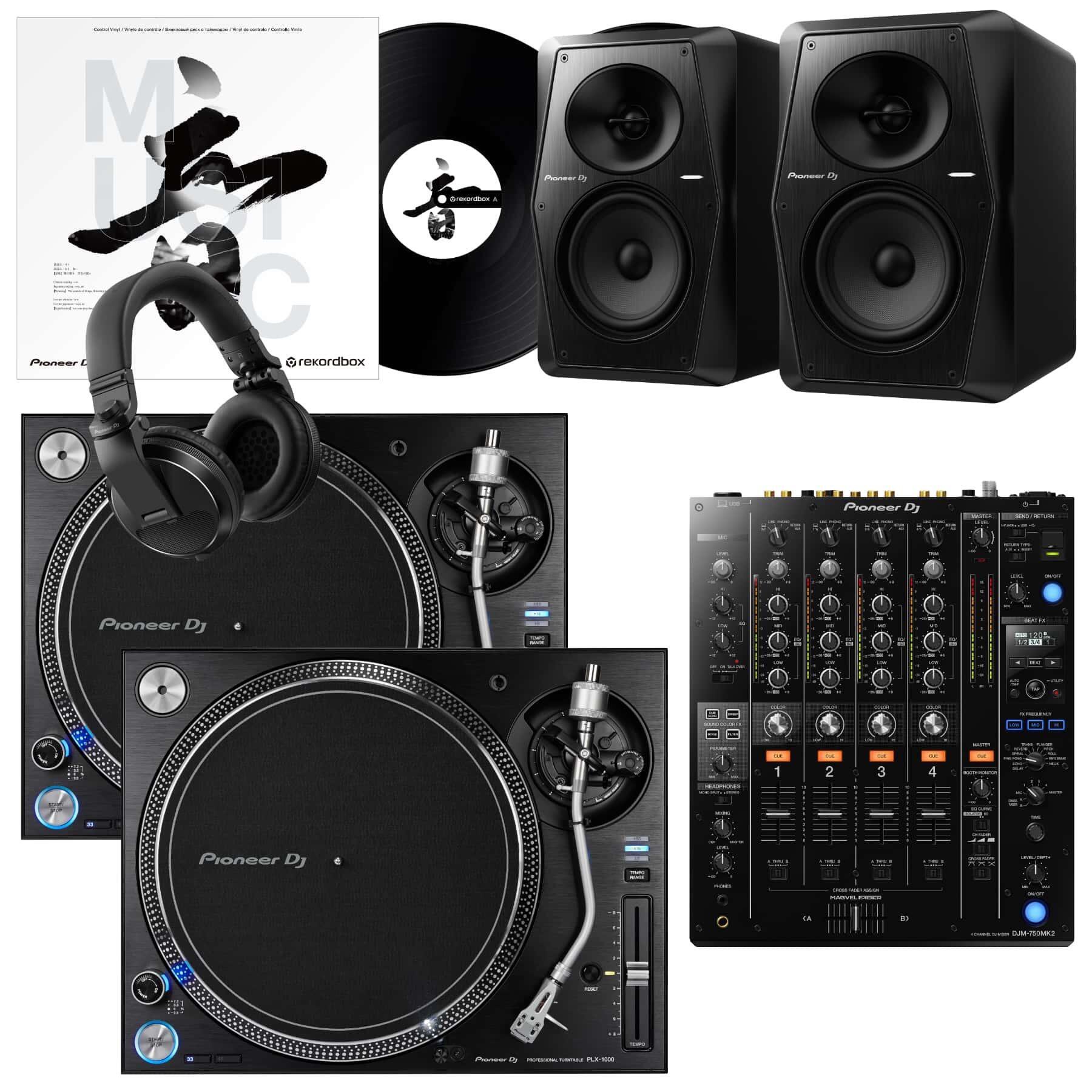 Pioneer DJ PLX-1000 & DJM-750MK2 VM-50 Bundle