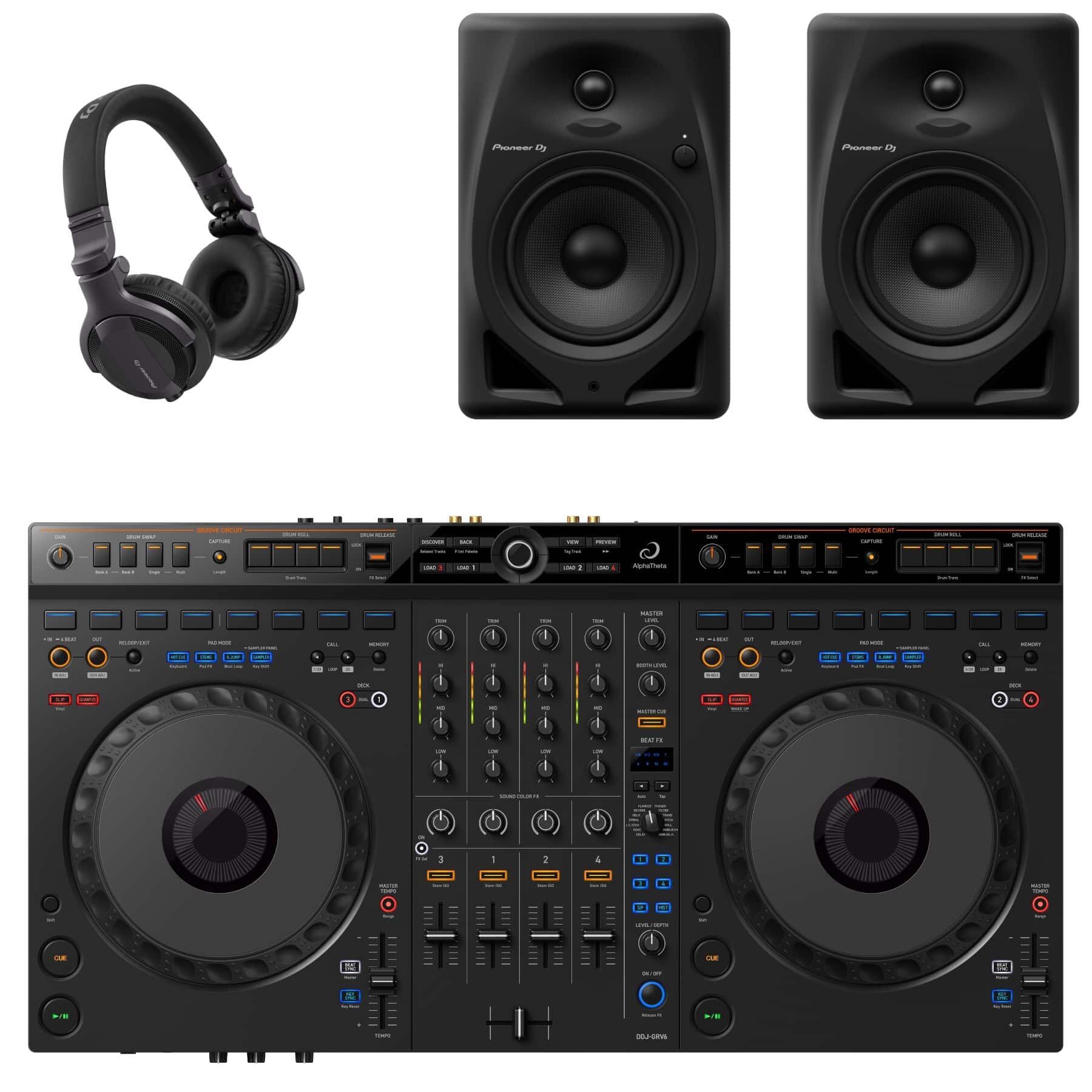 AlphaTheta DDJ-GRV6 & DM-50D Package