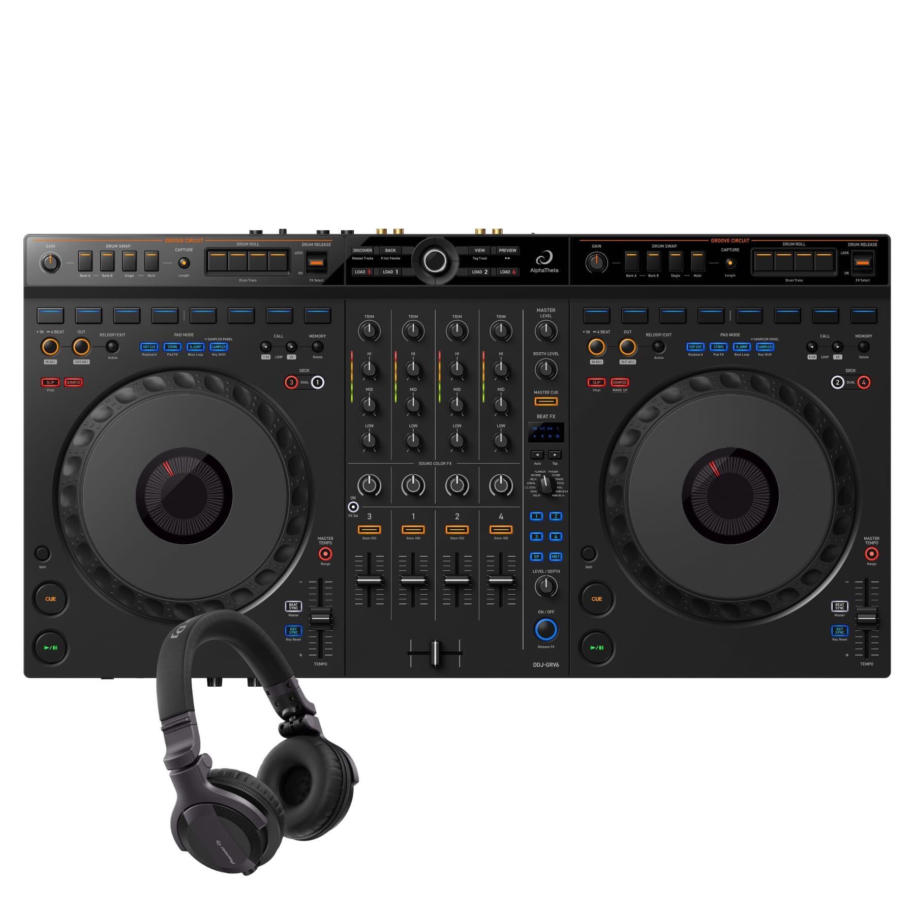 AlphaTheta DDJ-GRV6 & HDJ-CUE1 Package