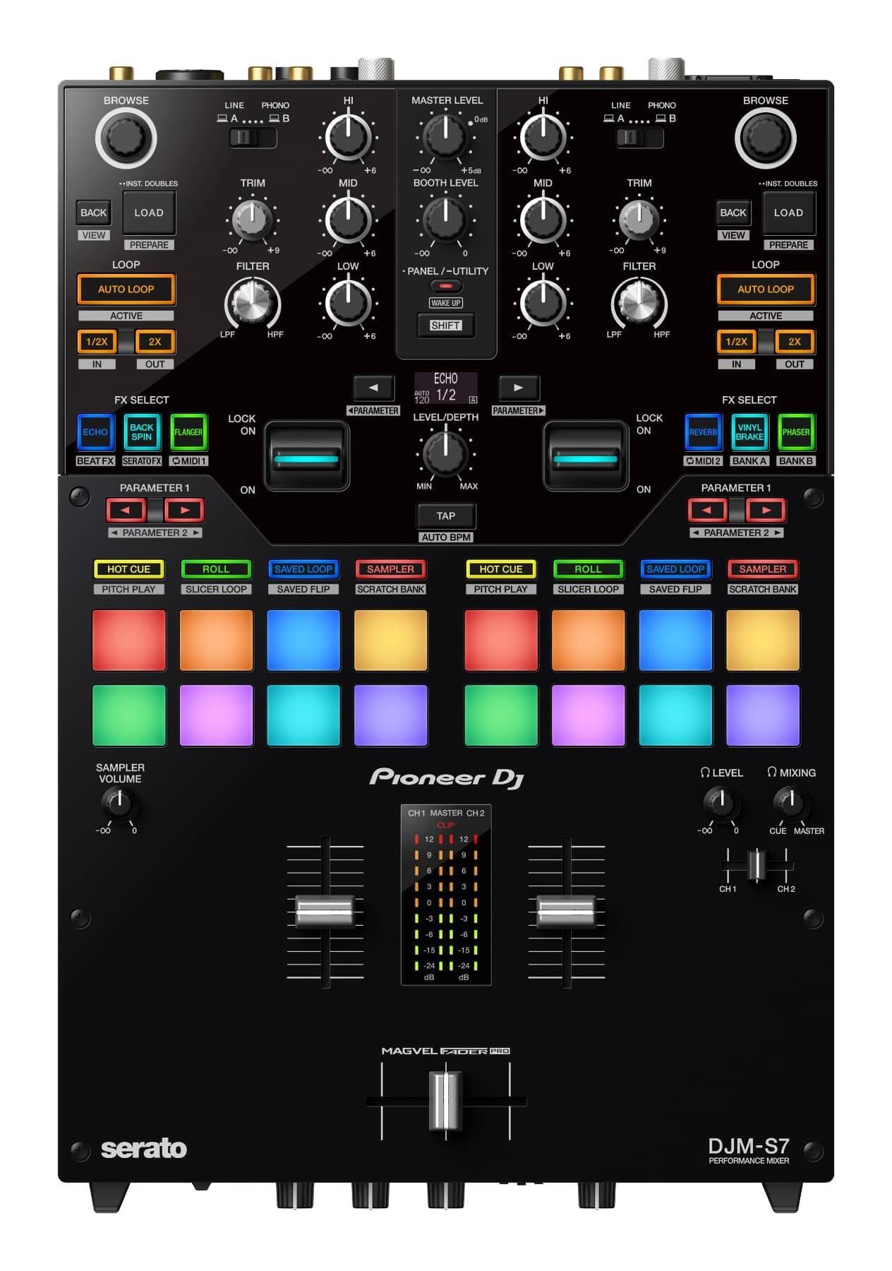 Pioneer DJ DJM-S7 Serato DJ Pro Mixer top