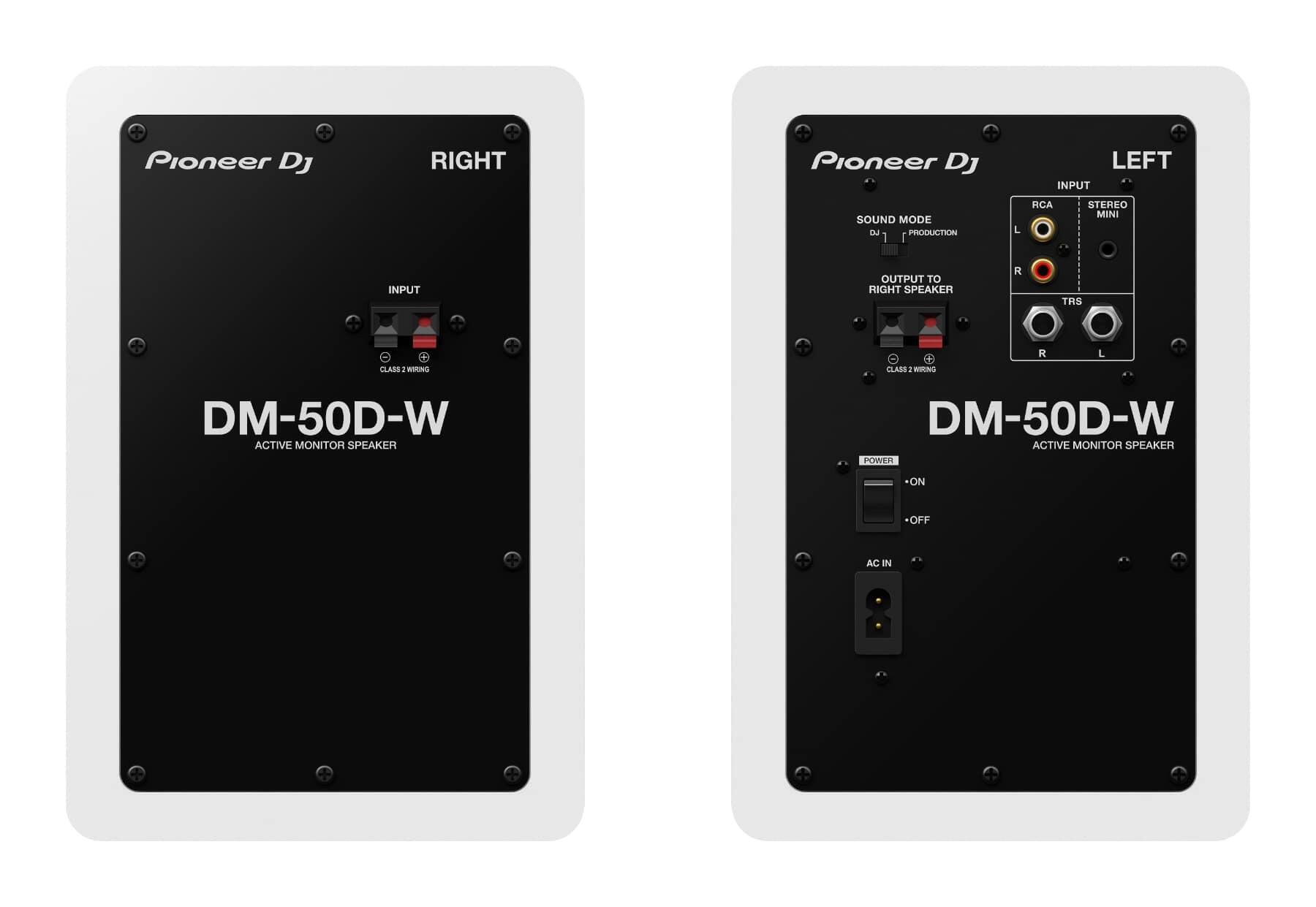 Pioneer DJ DM-50D-W speakers rear