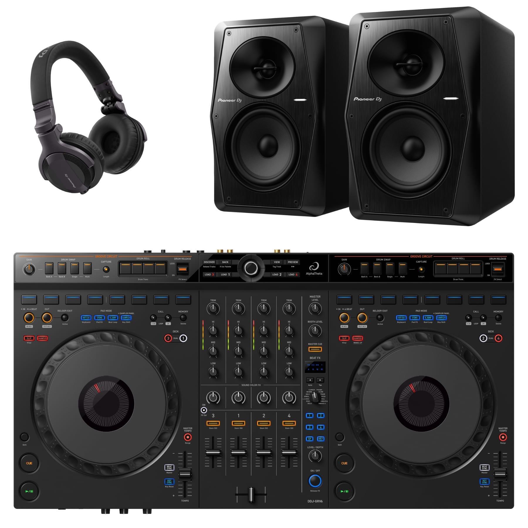 AlphaTheta DDJ-GRV6 & VM-50 Package