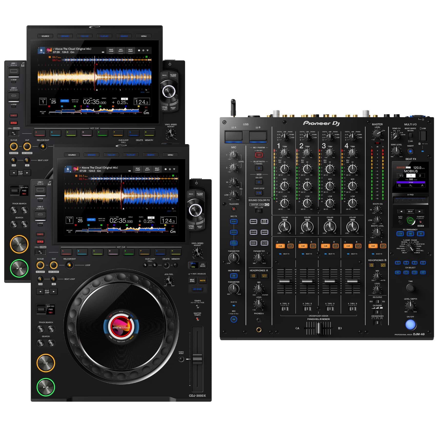 AlphaTheta CDJ-3000X & DJM-A9 Package
