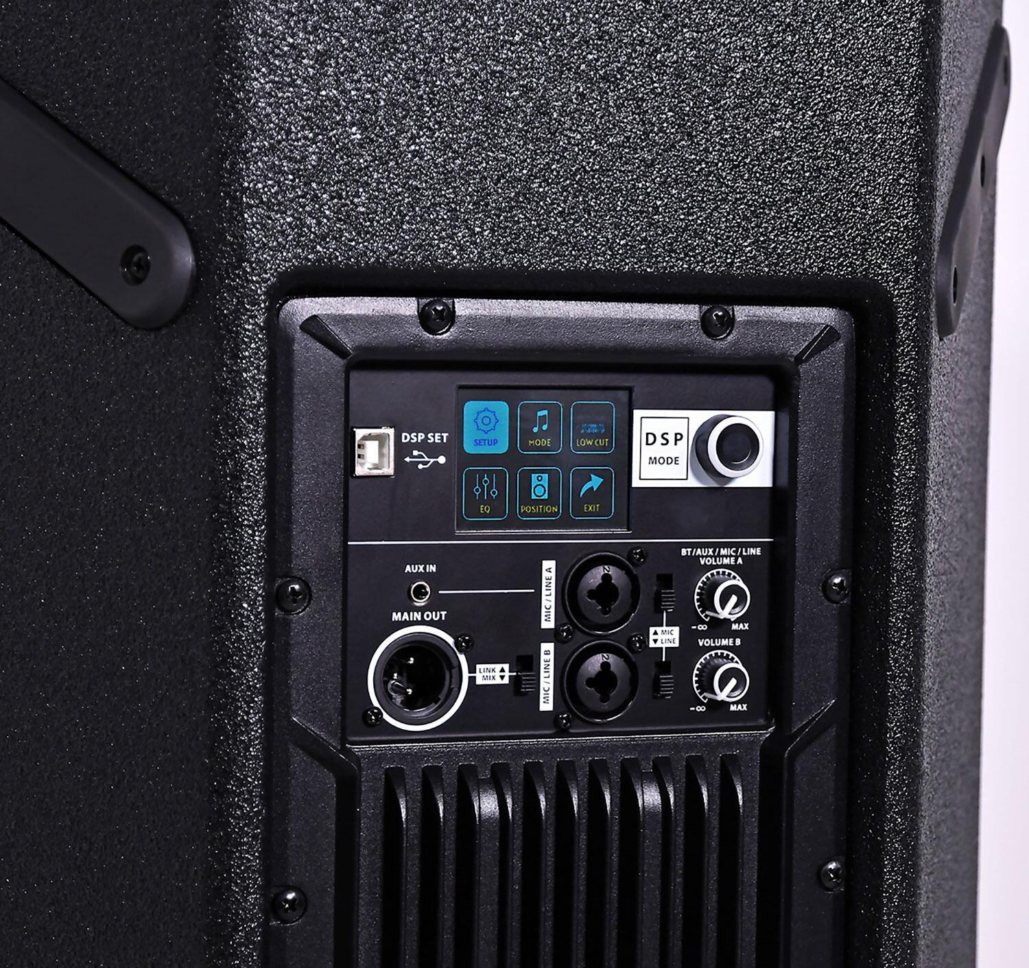 Citronic CORVA-15A Active PA Cabinet rear inputs