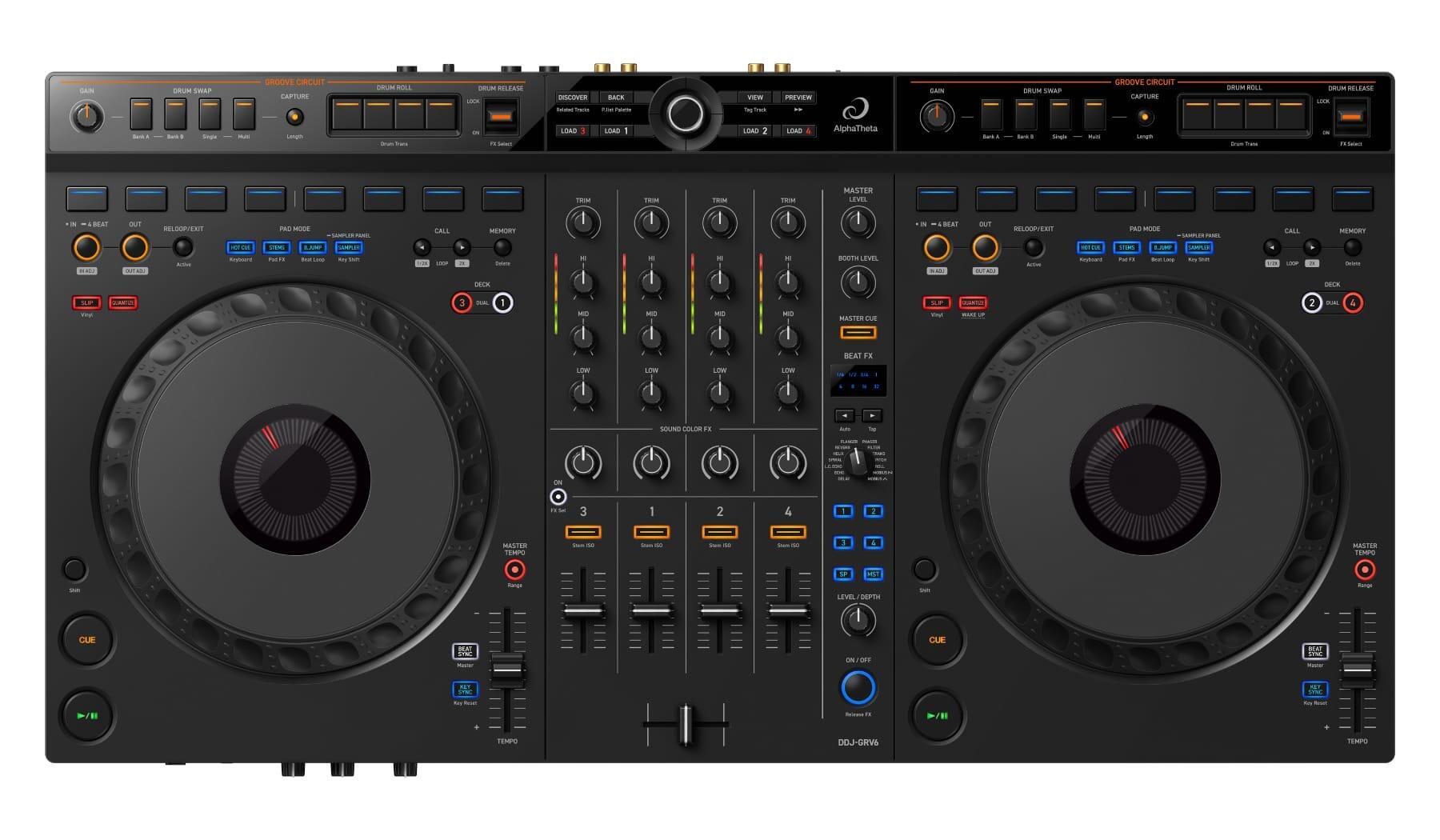 AlphaTheta DDJ-GRV6 top