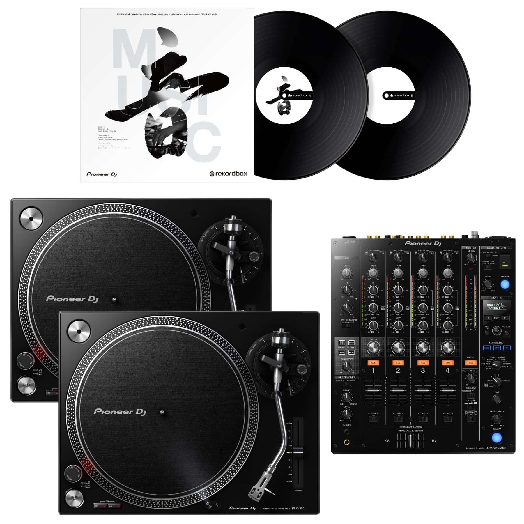 Pioneer DJ PLX-500 & DJM-750MK2 Package