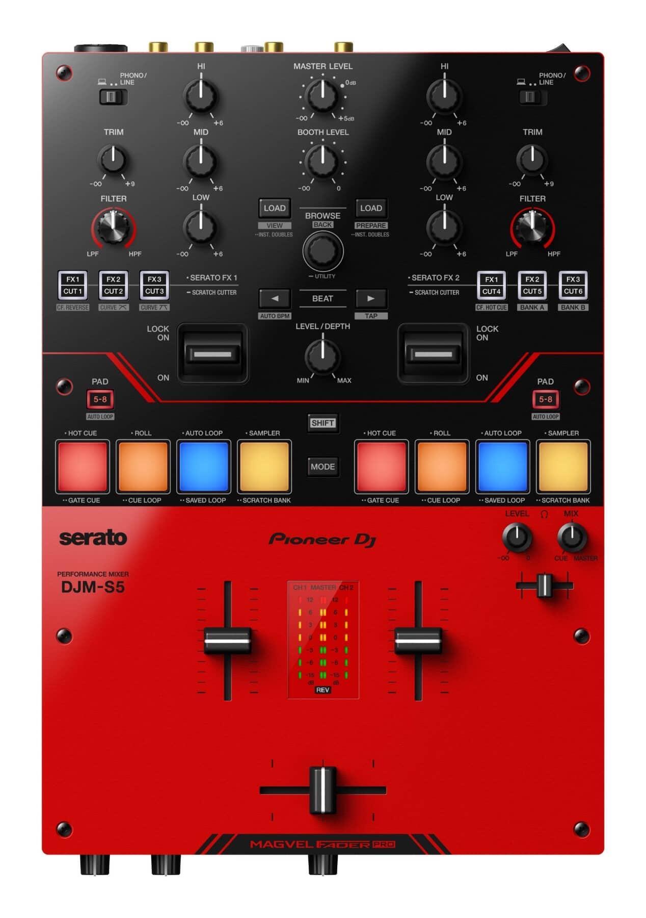 Pioneer DJ DJM-S5 Serato DJ Pro Mixer top
