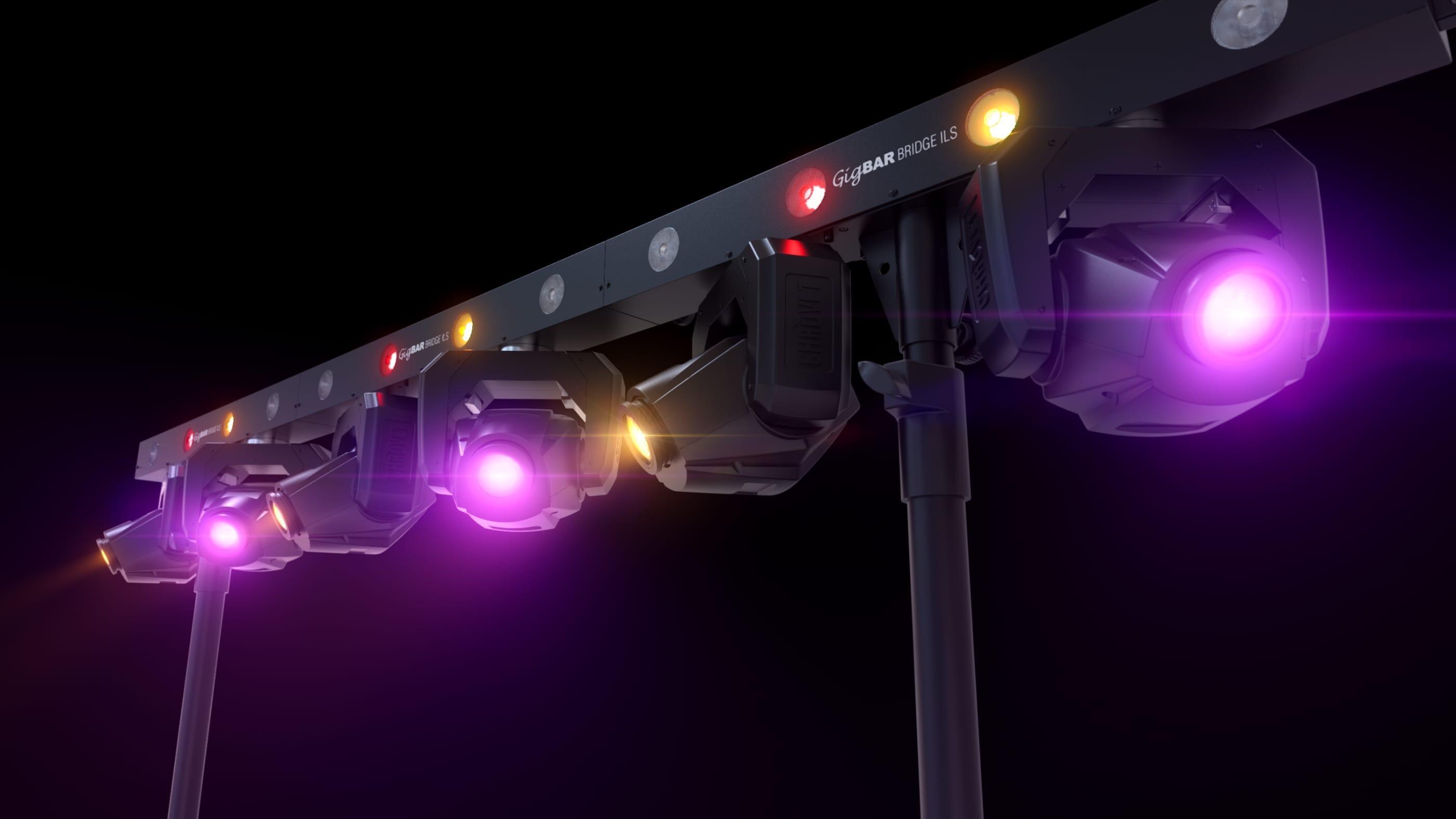 Chauvet DJ GigBAR Bridge ILS pair on tripods