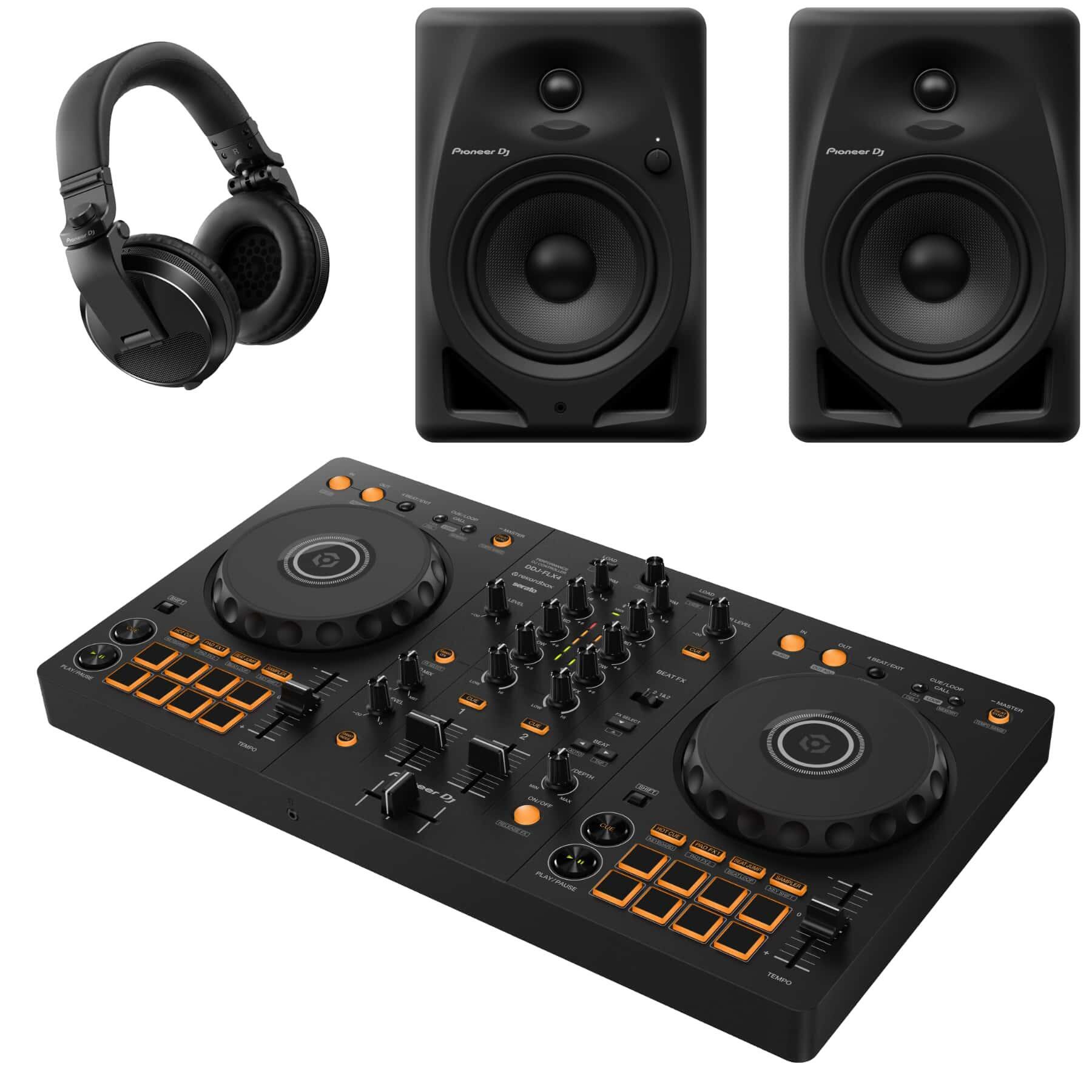 Pioneer DJ DDJ-FLX4 & DM-50D X5K Package