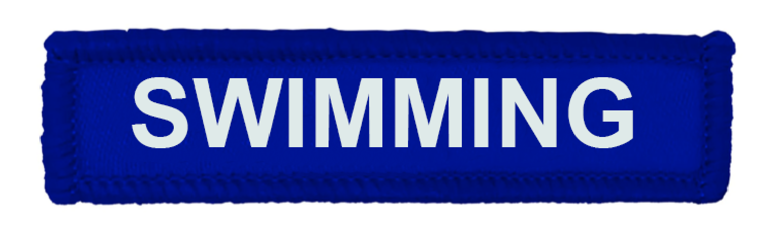 swimming patches blue