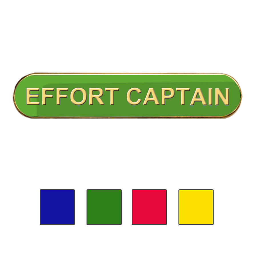Coloured Bar Shaped Effort Captain Badges
