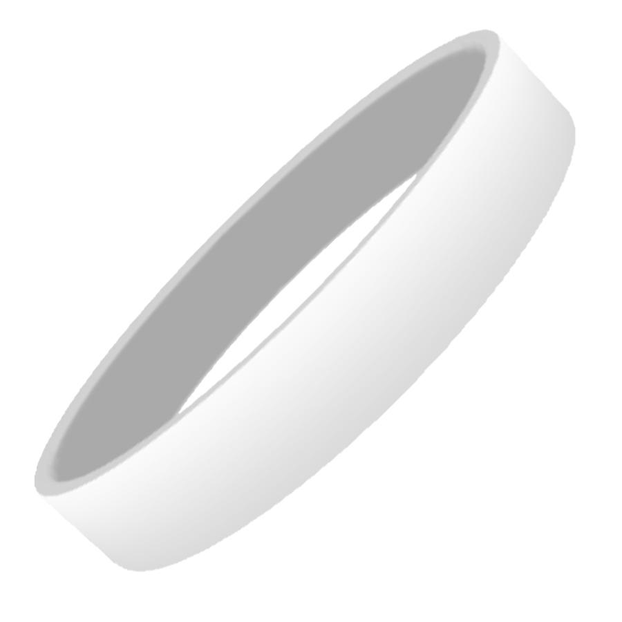 White Plain Silicon Wristband