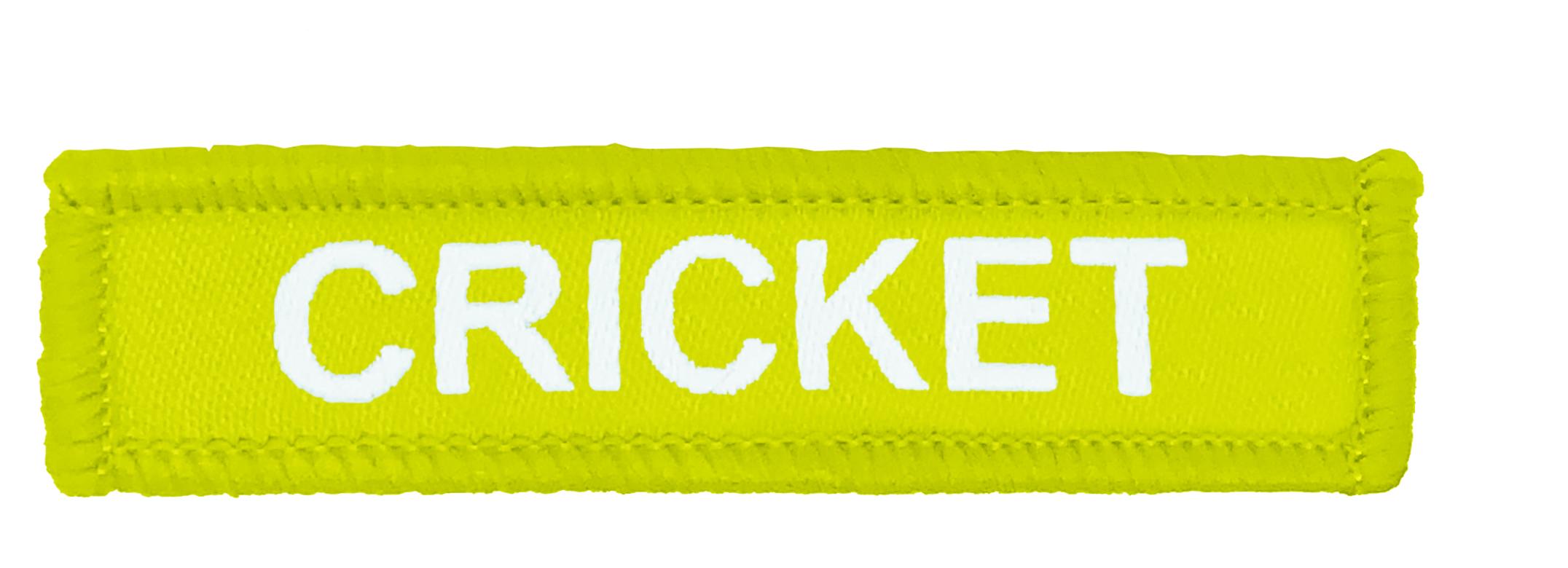 Yellow Woven Cricket Badge
