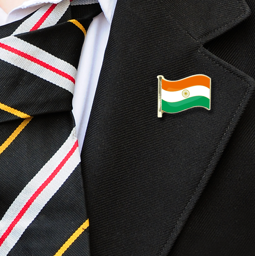 India Flag Badge on Lapelle