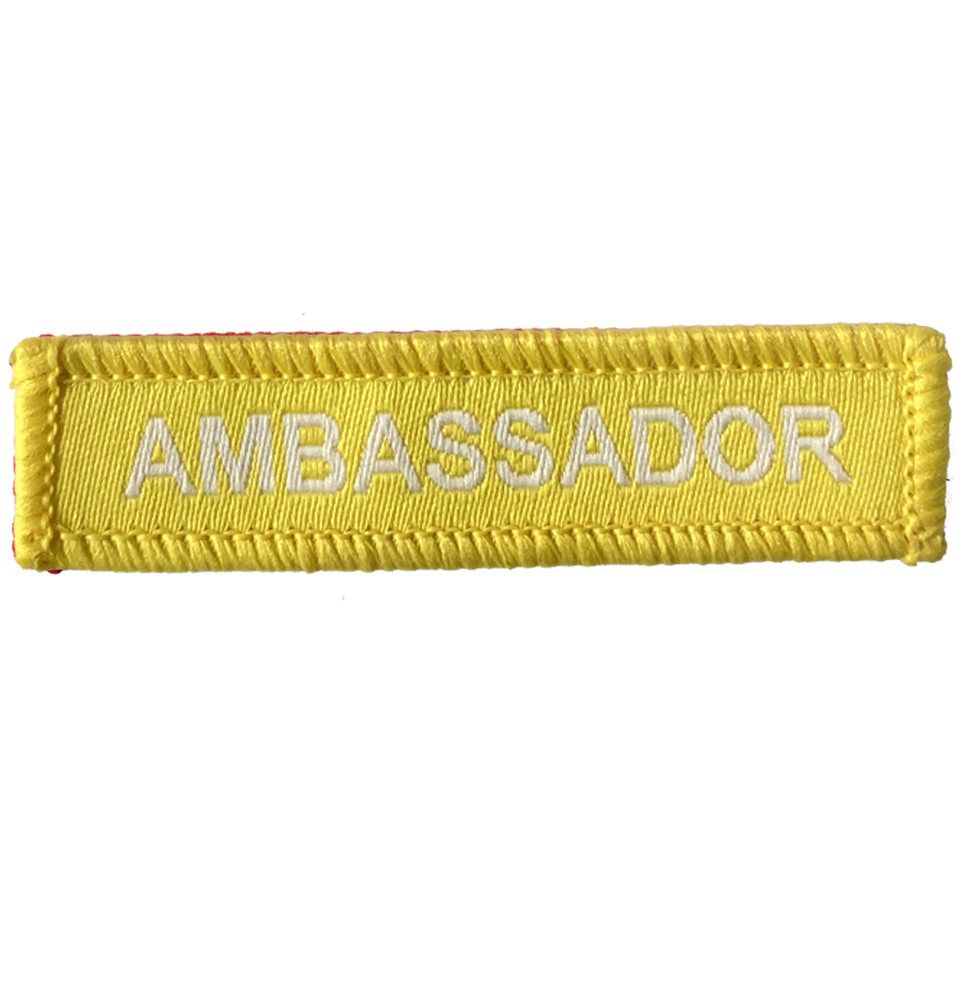 ambassador woven patches yellow