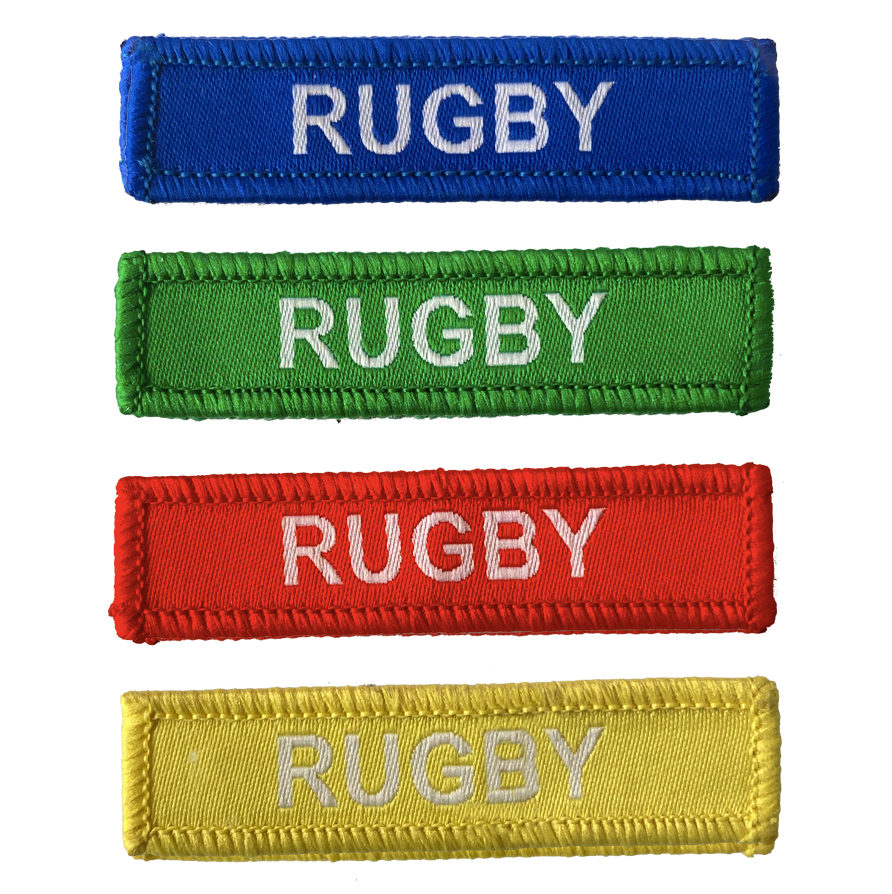 Rugby woven patches