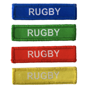 Rugby woven patches