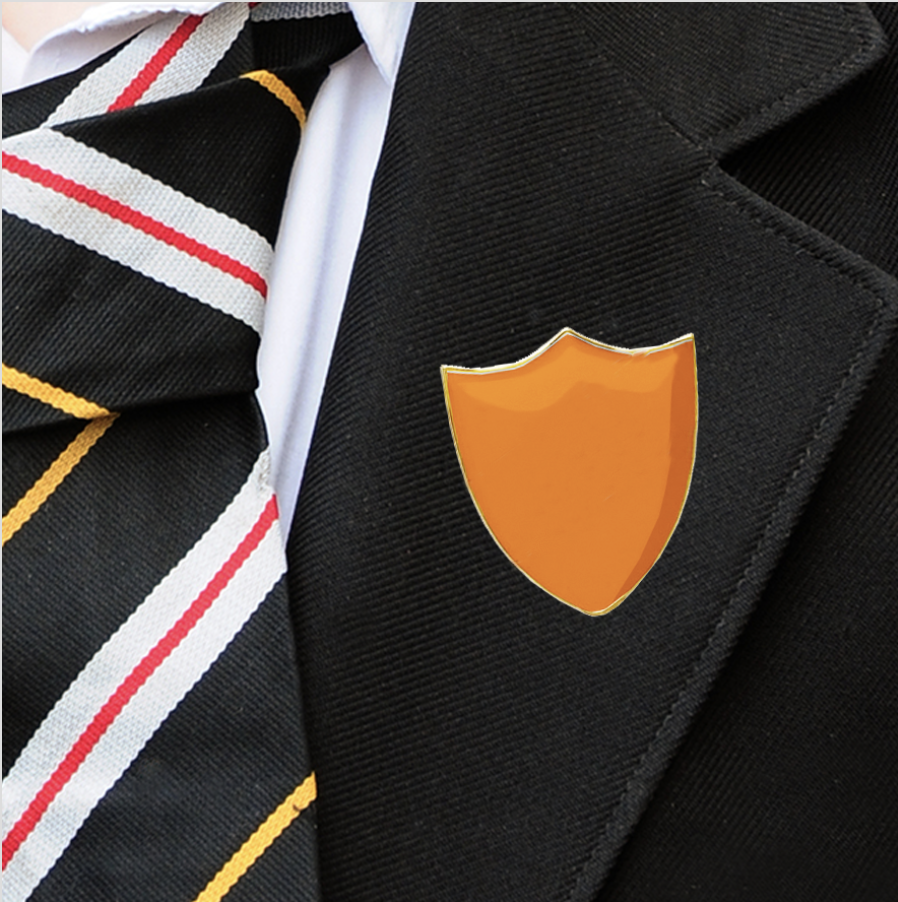 Plain shield badges orange