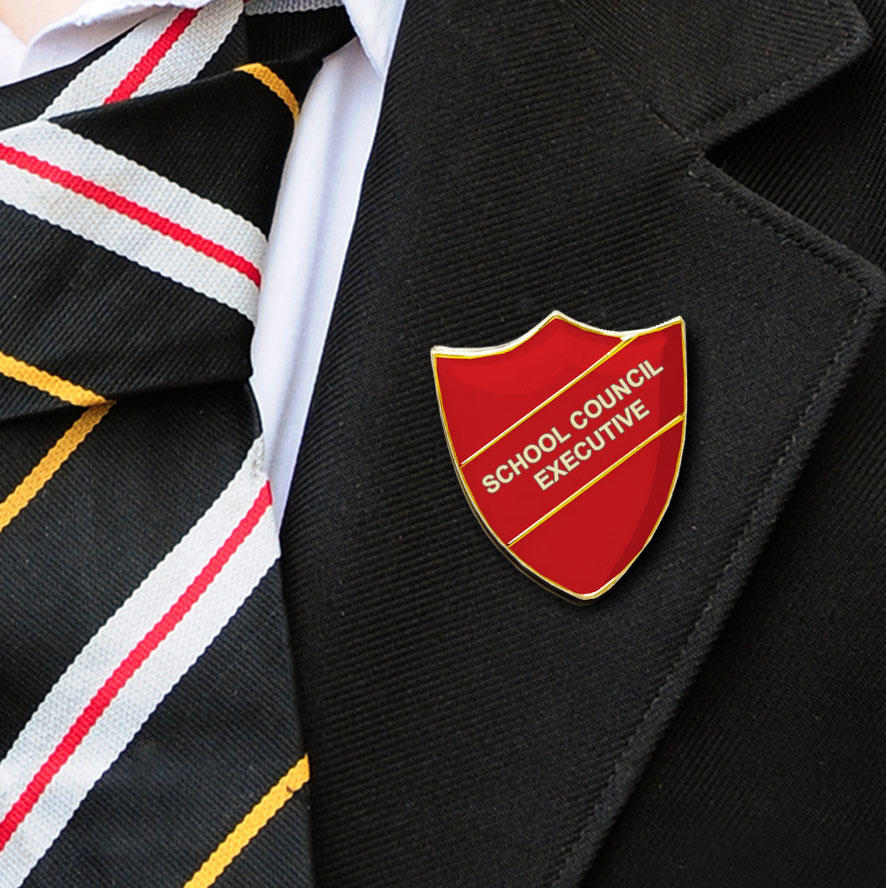 Red Bar Shaped School Council Executive Badge