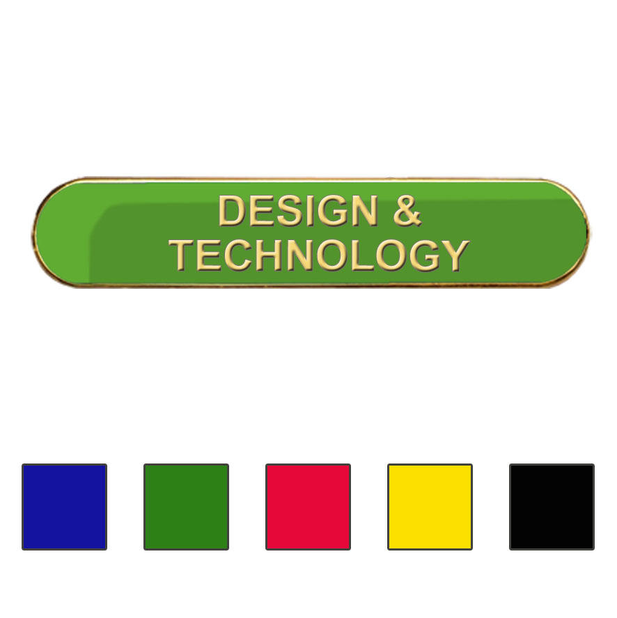 Coloured Bar Shaped Design & Technology Badges