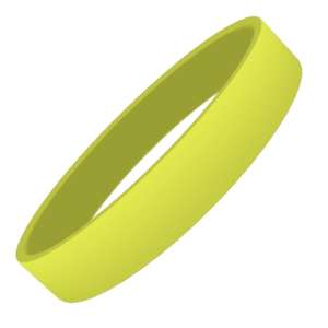 Yellow Plain Silicon Wristband