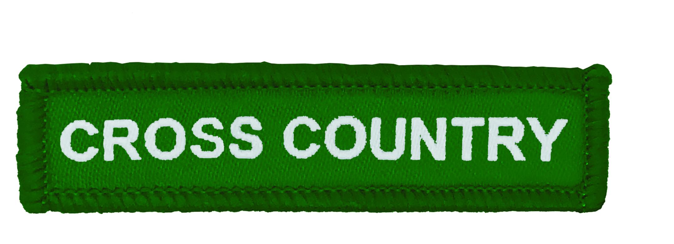 Green Woven Cross Country Badge