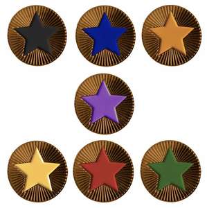 Round on Bronze with Star badges