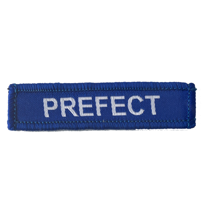 prefect blue woven patch