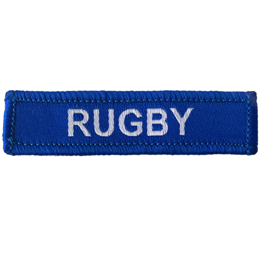 Rugby woven patches Blue