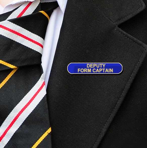 Blue Bar Shaped Deputy Form Captain Badge