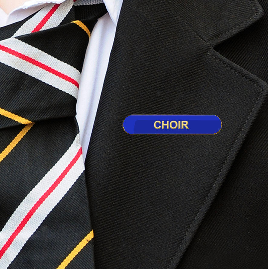 Blue Bar Shaped Choir Badge