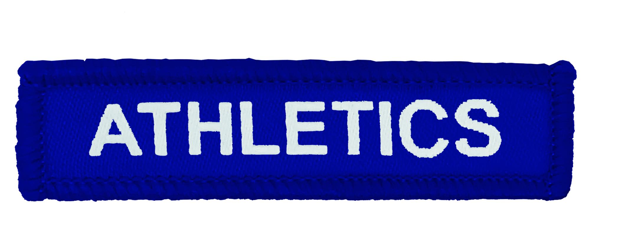 Woven Blue Athletics Badge