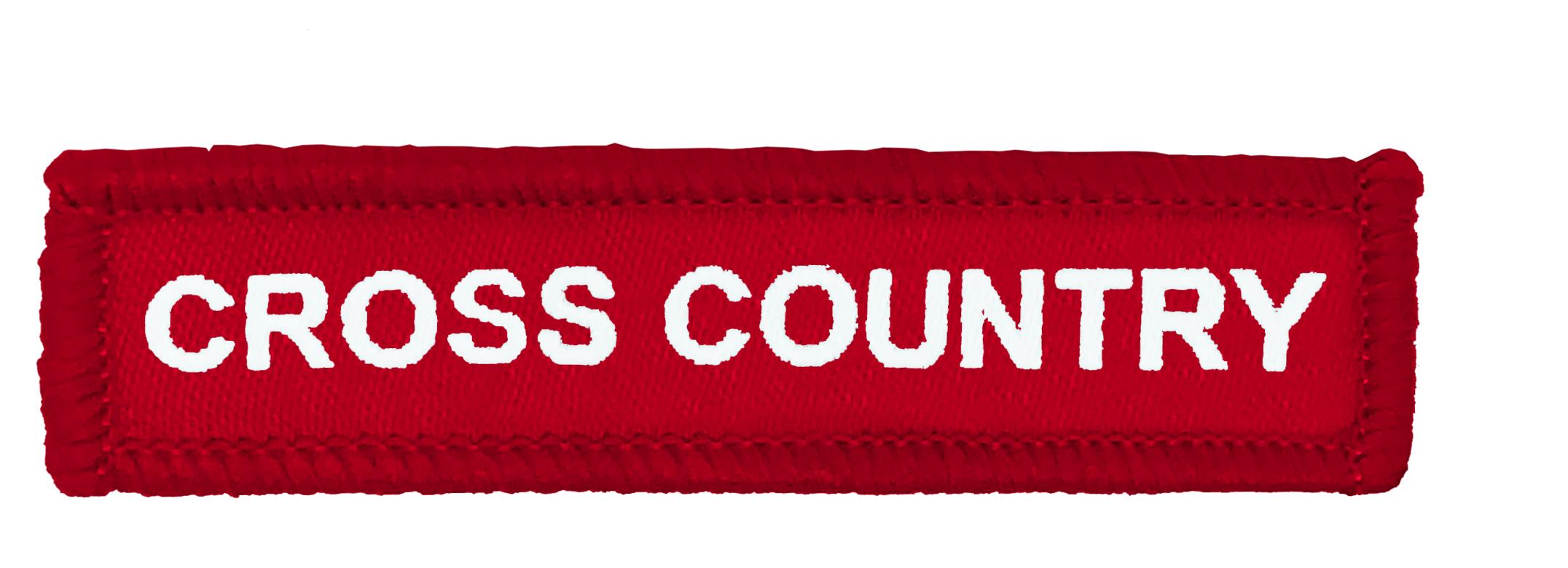 Red Woven Cross Country Badge