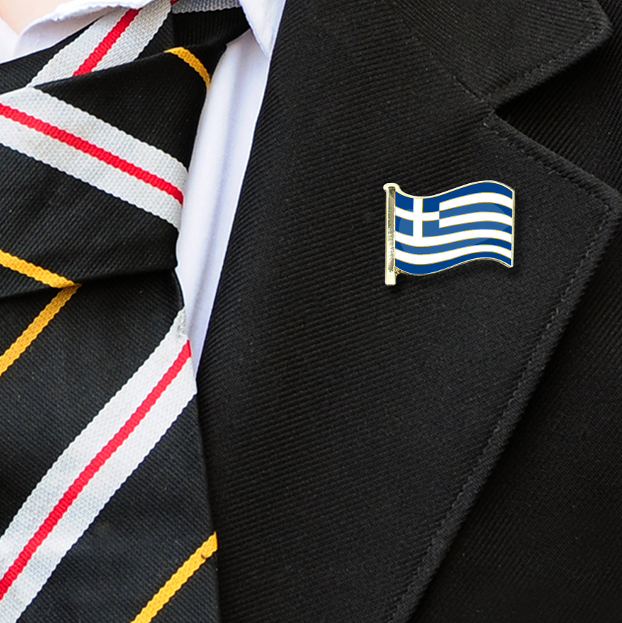 Greek Flag Badge on Lapelle