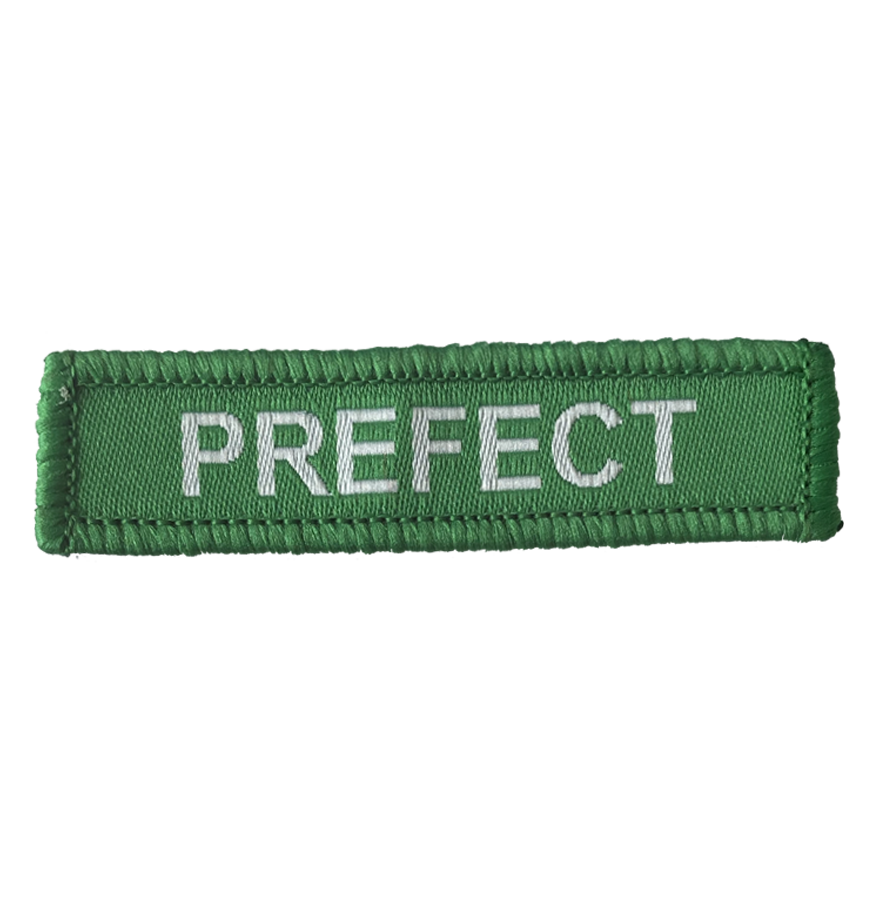 prefect green woven patch