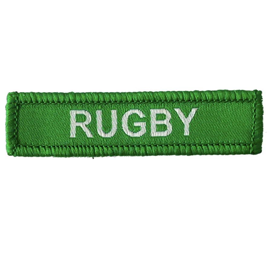 Rugby woven patches Green