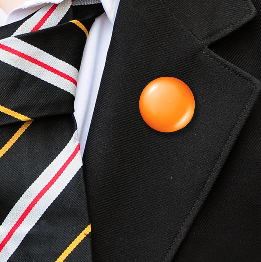 Plastic Button Badges Orange