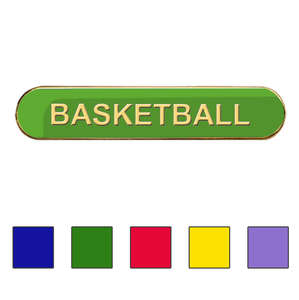 Coloured Bar Shaped Basketball Badges