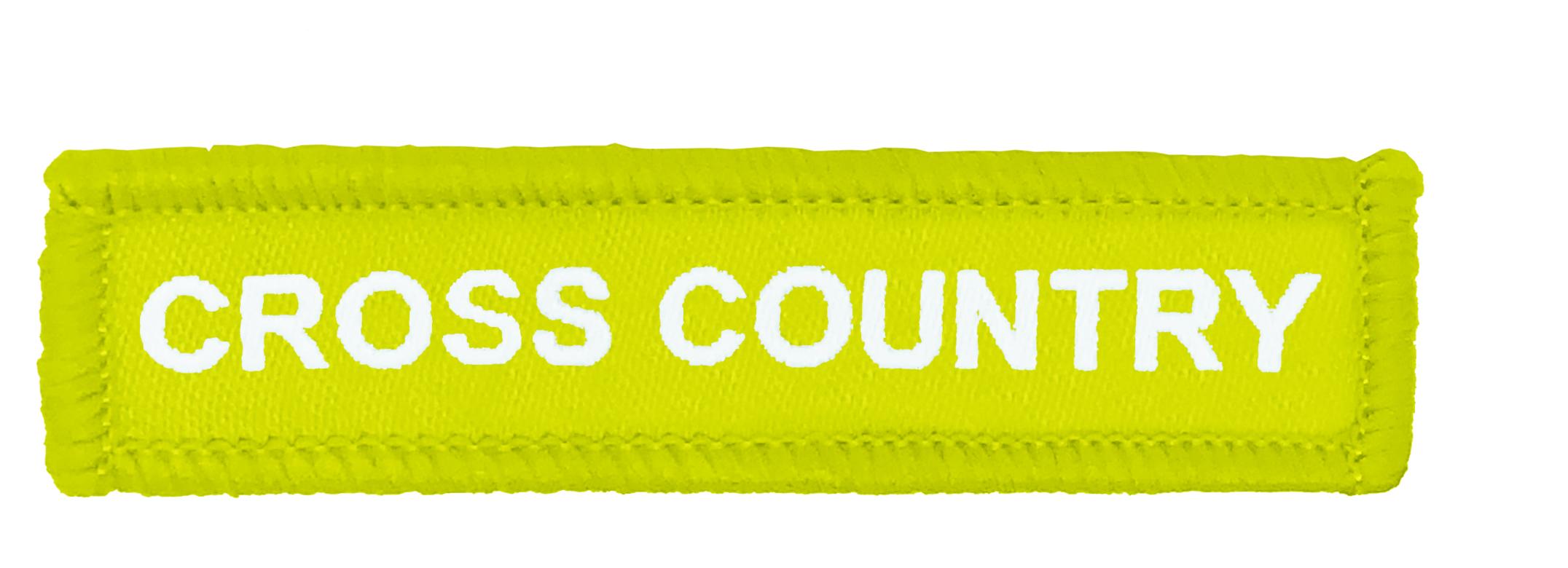 Yellow Woven Cross Country Badge