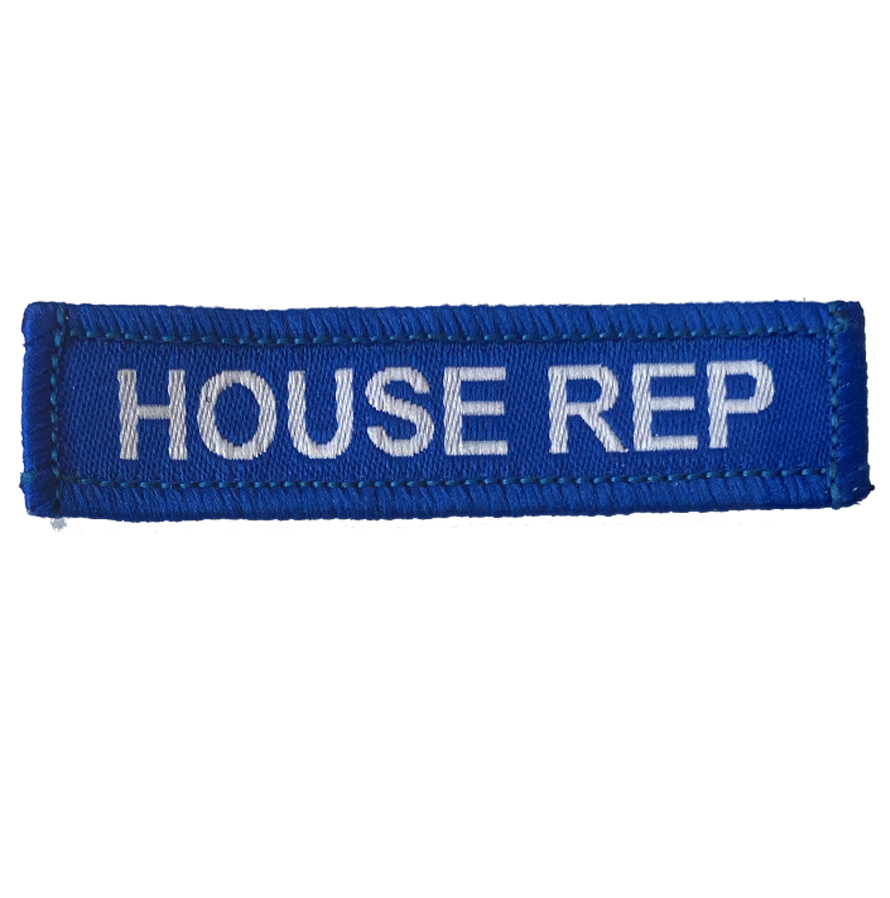 House Rep Woven Patches blue