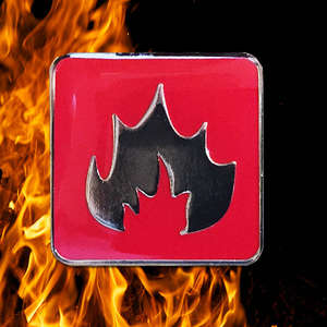 Red Fire Elements Badge
