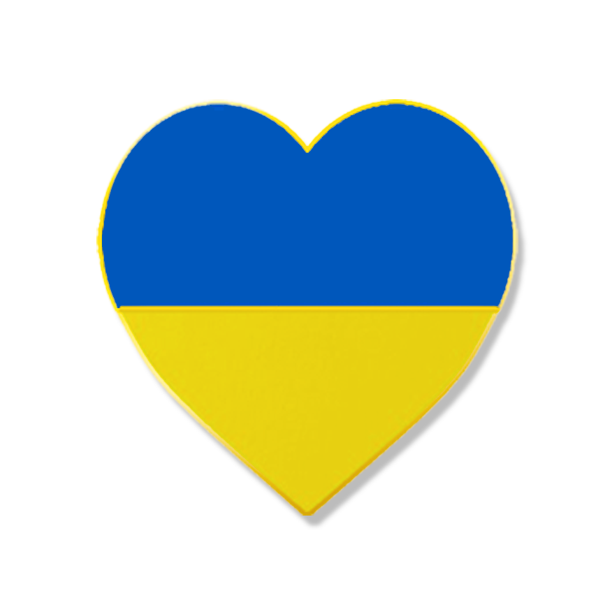 UKRAINE HEART BADGE