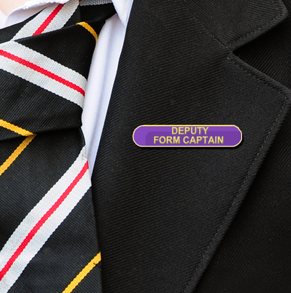 Purple Bar Shaped Deputy Form Captain Badge