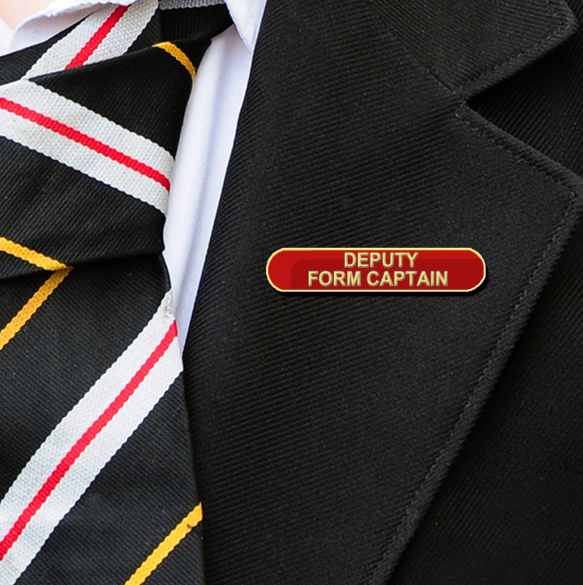 Red Bar Shaped Deputy Form Captain Badge