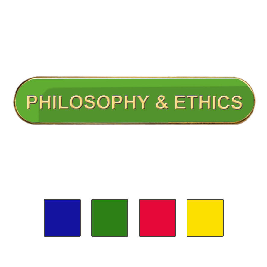 Coloured Bar Shaped Philosophy & Ethics Badges