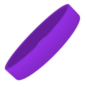Purple Plain Silicon Wristband