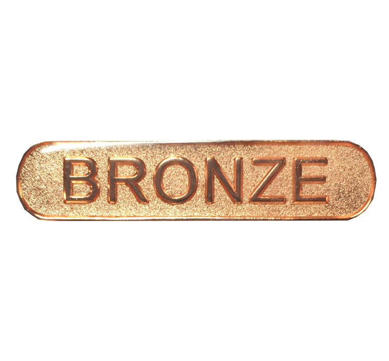 Bronze Text Bar Badge