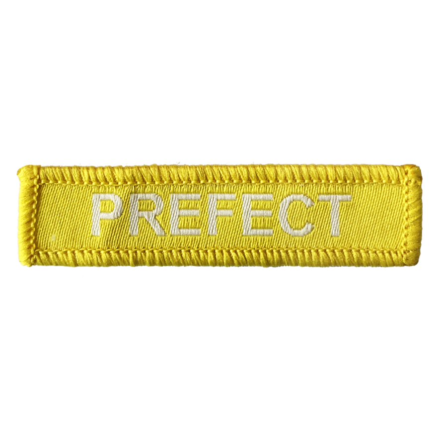 prefect yellow woven patch